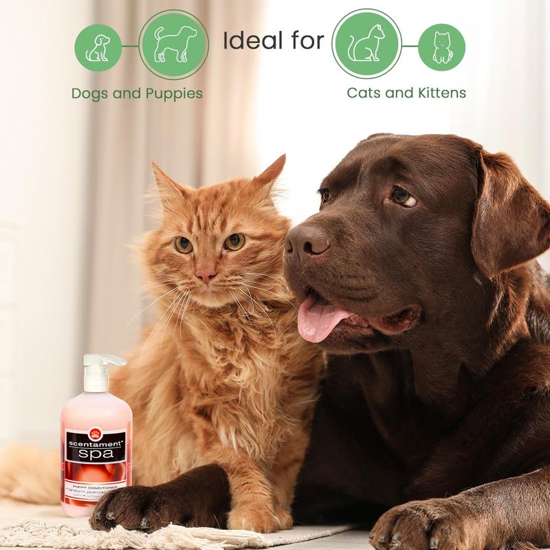 Best Shot Scentament Spa Puppy Conditioner, pH Balanced and Hypoallergenic Skin Care Product for Any Dog, Cat, Puppy, or Kitten, Mandarin Jasmine Honey, 16 Oz - Image 4